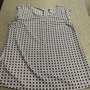 Merona Black and Pink Geometric Blouse